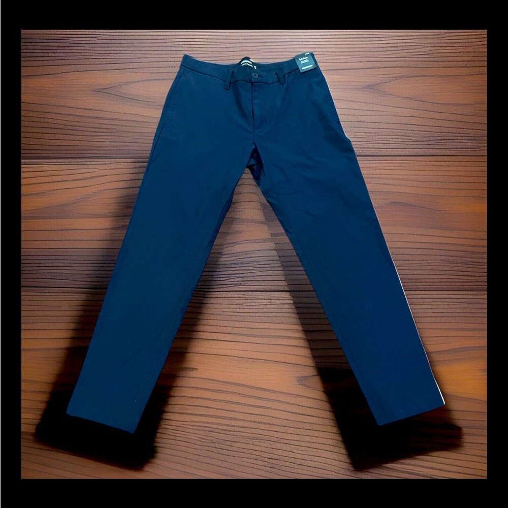 Chino Pants Men Tech-Smart 4Way Stretch Moisture Wicking Dress Pants 33Wx32L